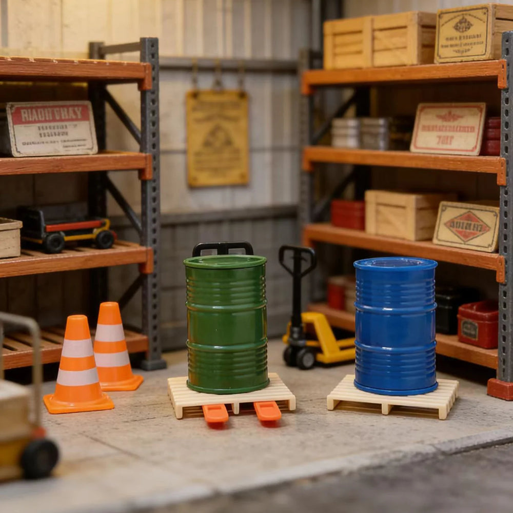 12 pcs Miniature Logistics Scene Accessories detail view