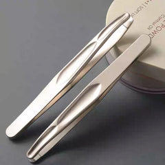 Premium Round Head Tweezers for Eyebrow & Facial Hair Removal Seamless Clips Short Hair detail view