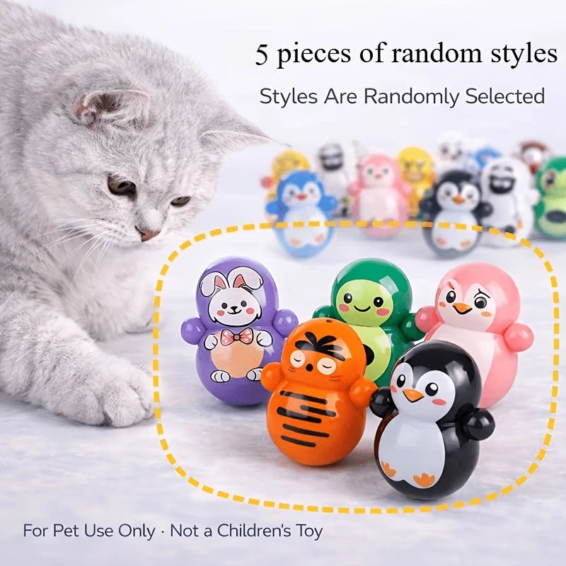 5pcs Self-Rolling Tumbler Cat Toy: Battery-Free, Automatically Rolls to Amuse Your Ca lifestyle view
