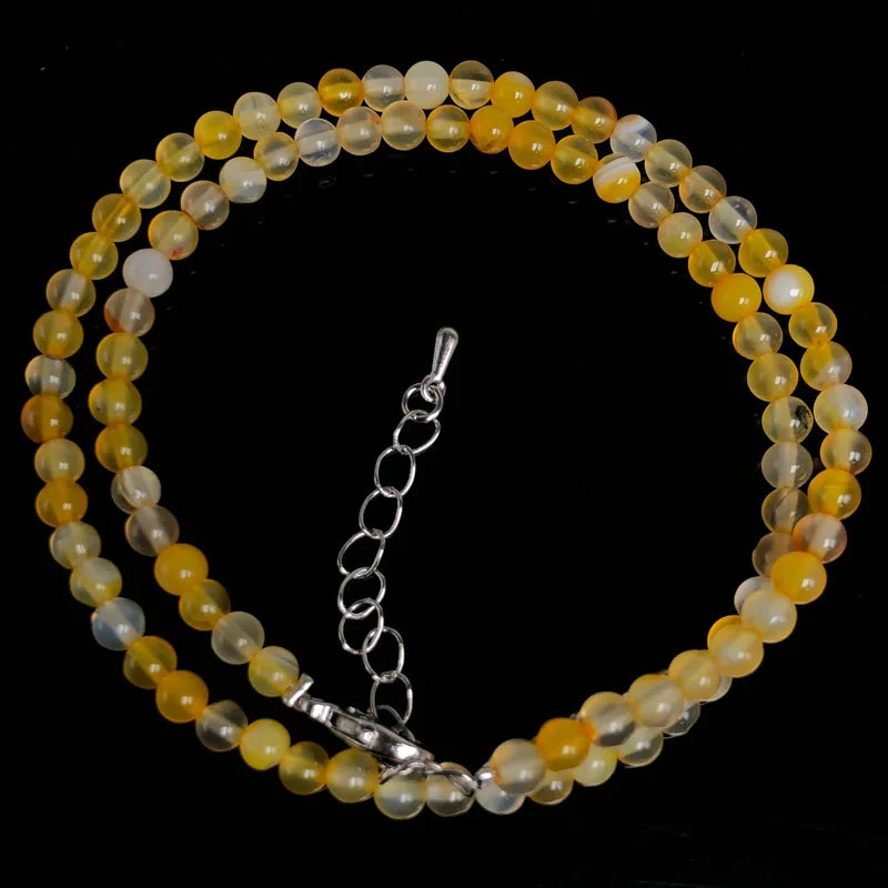 2025 Natural Stone Crystal Choker Necklace | 4mm Bohemian Adjustable Choker detail view