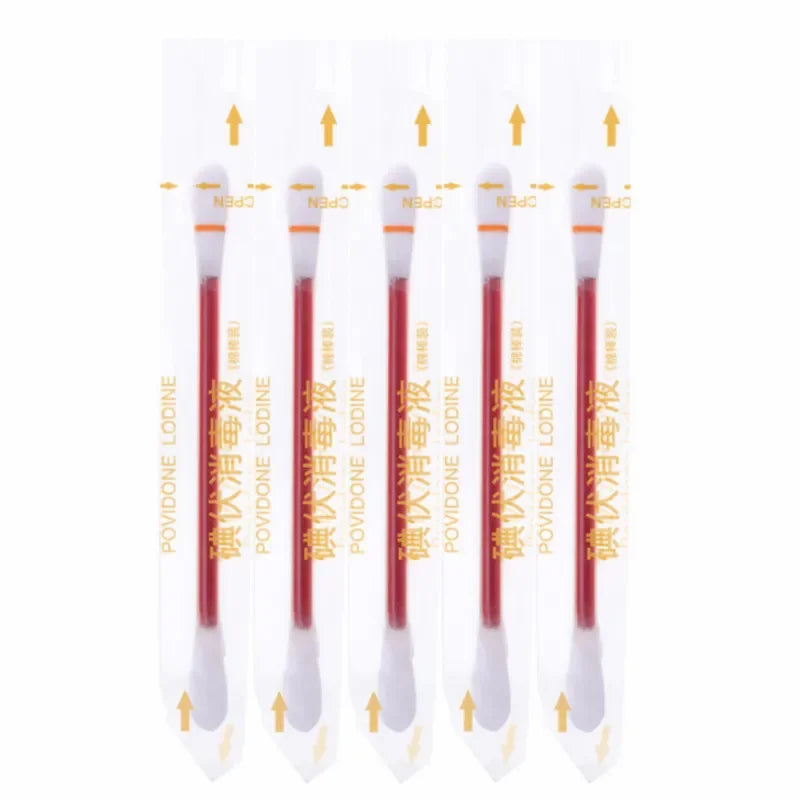 Disposable Iodine Cotton Swabs | First Aid Disinfectant Sticks lifestyle view