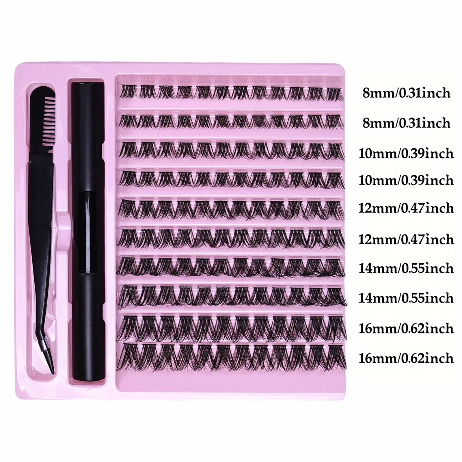DIY Lash Extension Kit Lash Clusters With Bond Individual Lashes Kit Cluster Lashes Wispy D Curling False Eyelash Clusters