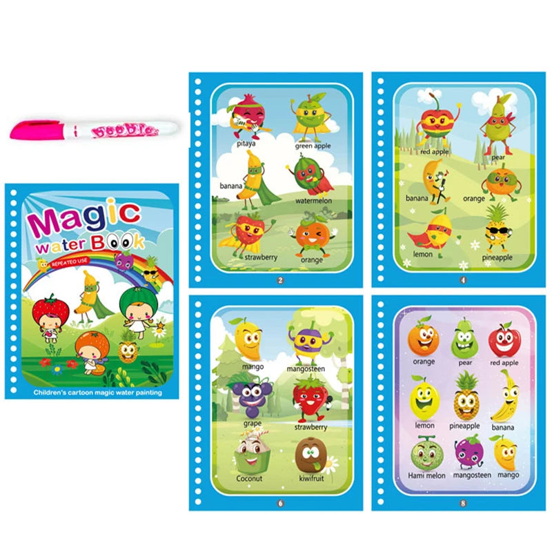 Children Early Education Toys Magical Book with Pen Water Drawing Montessori Toys Gif lifestyle view