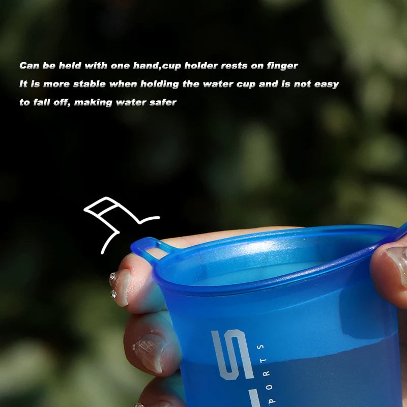 WRELS 200ml Sports Water Bottle Folding Portable Drinking Mugs BPA Free Soft Water Cup N detail view