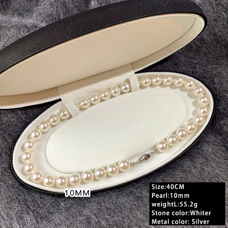 Taoya Imitation Pearl Beaded Necklace | Classic Fashion Jewelry for Women detail view