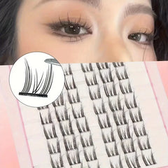 10 Rows 60 Clusters DIY Eyelash Extension Kit | Cartoon Mink Style Individual Lashes