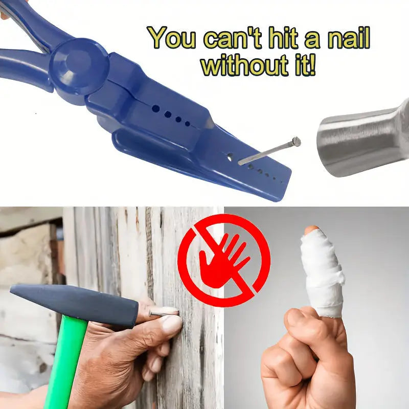 Nail Safety Pliers | Portable Finger Protector for Hammering close-up view