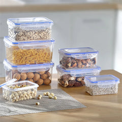 Sealed Storage Box with Lid | Rectangular Plastic Crisper for Kitchen and Refrigerator detail view