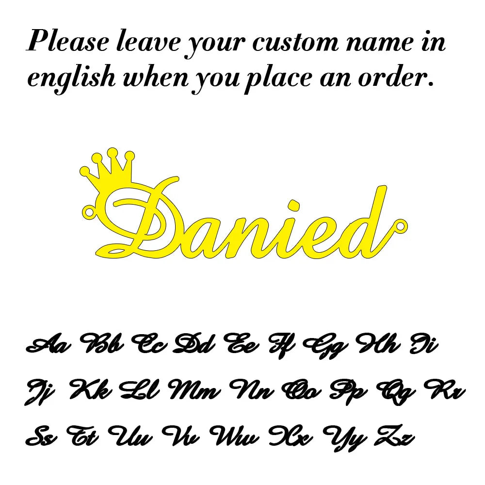 Custom Name Necklace for Women Personalised Cursive Letter Pendant Stainless Steel Je lifestyle view