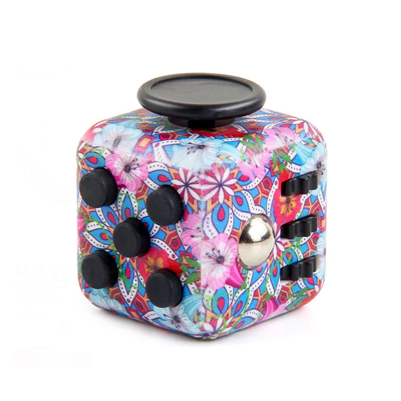 6/12 Sides Rainbow Fidget Cube | Decompression Sensory Toy for Anxiety and ADHD alternate view