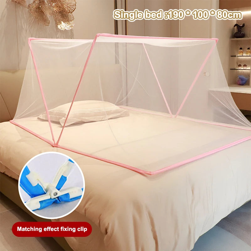 Foldable Mosquito Net for Bed | 3-Point Foldable Design with Good Ventilation lifestyle view