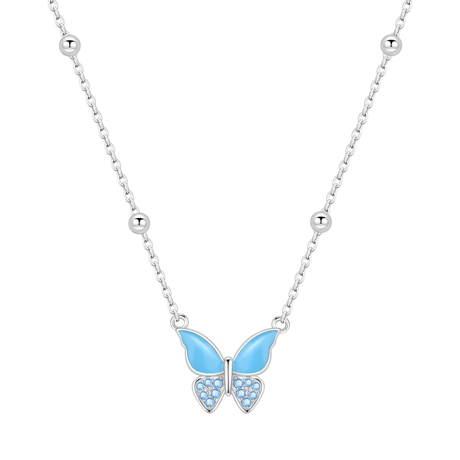 Romantic Pink Crown Heart Pendant Necklace Genuine 925 Sterling Silver Elegant Fine Je close-up view