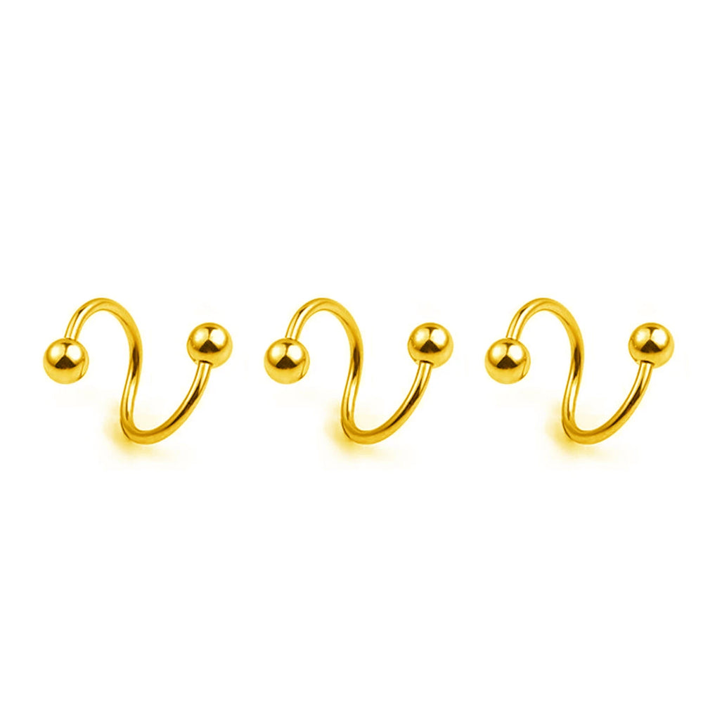 Women's Spiral Earrings Piercing Jewelry Multi-Use Body Jewelry - Lips Nose Septum additional angle