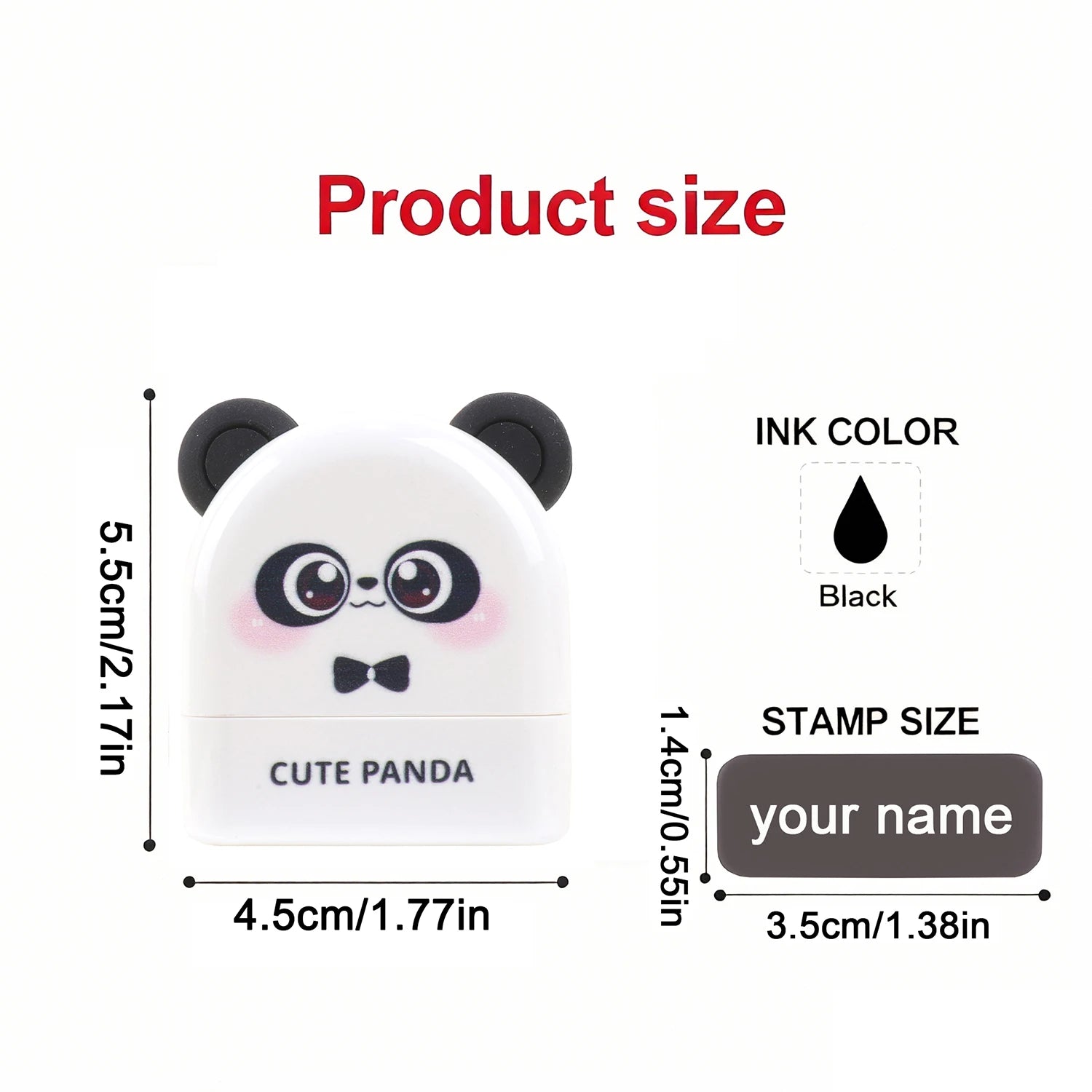 Personalized Animal Name Stamp | Custom Waterproof Clothing Label for Kids detail view
