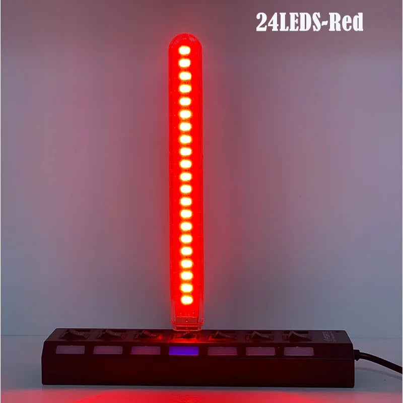 DC5V 24LED USB Night Light | 7 Color Atmosphere Lamp for Live Streaming additional angle