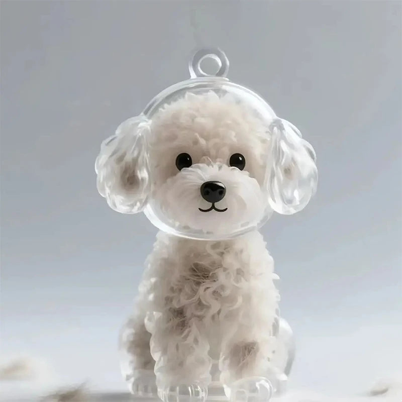 New Clear Puppy Hair Memorial Keepsake Capsule Pet's Dog Fur Container DIY Pendant Ke alternate view