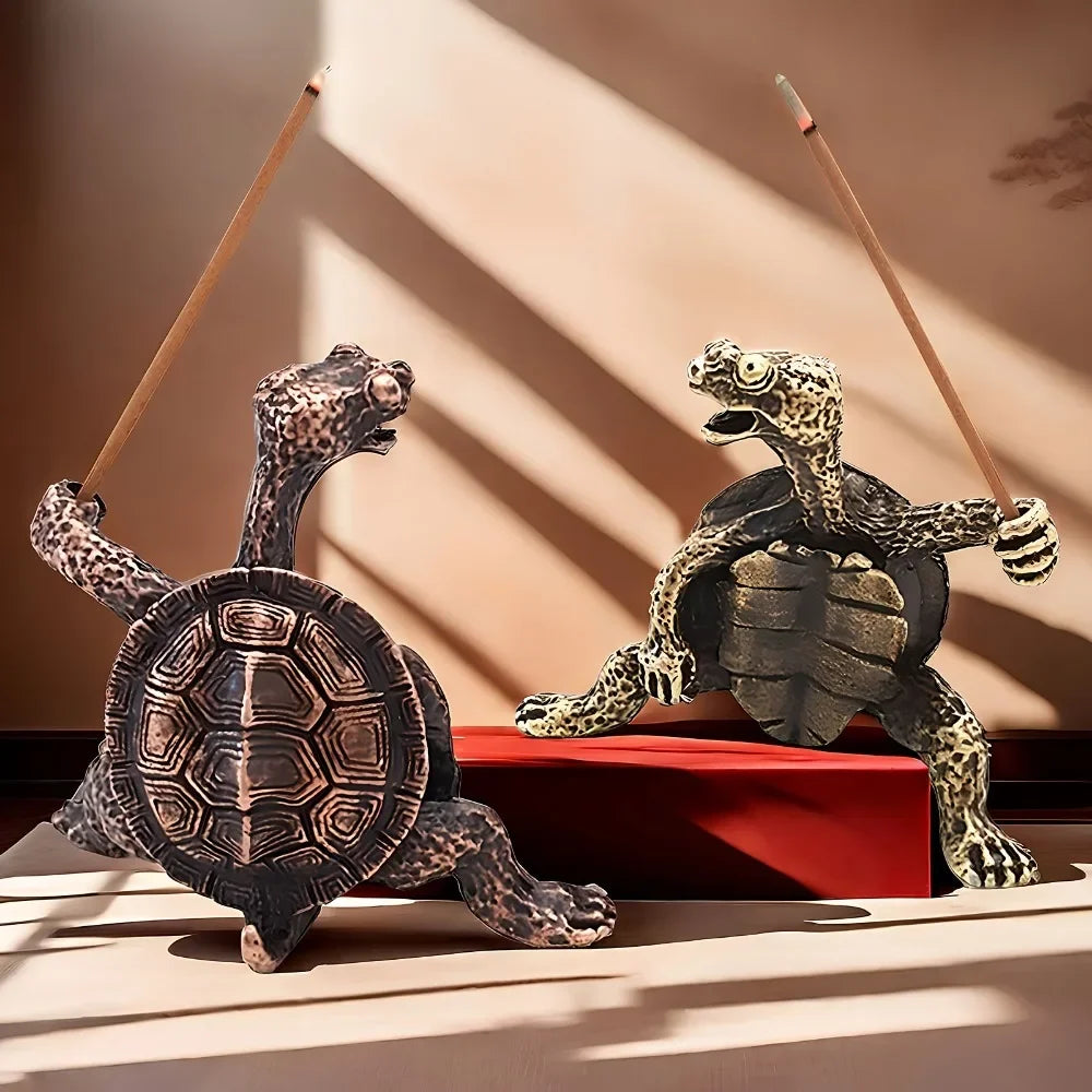 Mini Turtle Shape Incense Stick Holder | Metal Animal Incense Burner detail view
