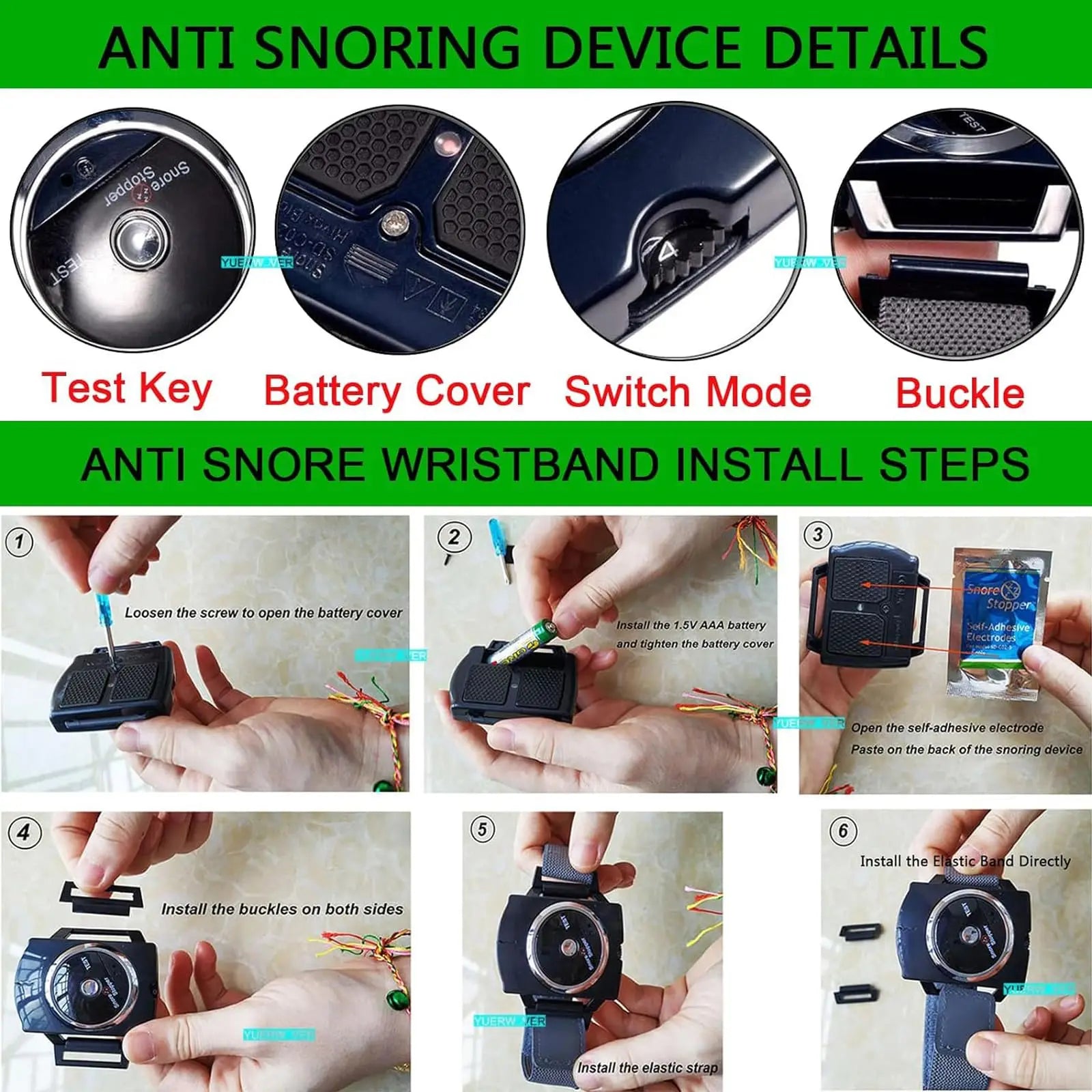 Anti Snore Wristband | Smart Infrared Snoring Stopper for Better Sleep lifestyle view