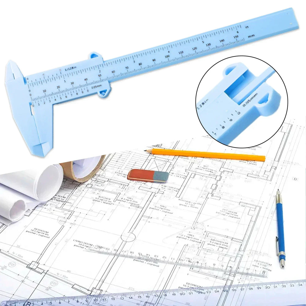 Plastic Vernier Caliper 0-150mm | Precision Measuring Tool for Jewelry and School U additional angle