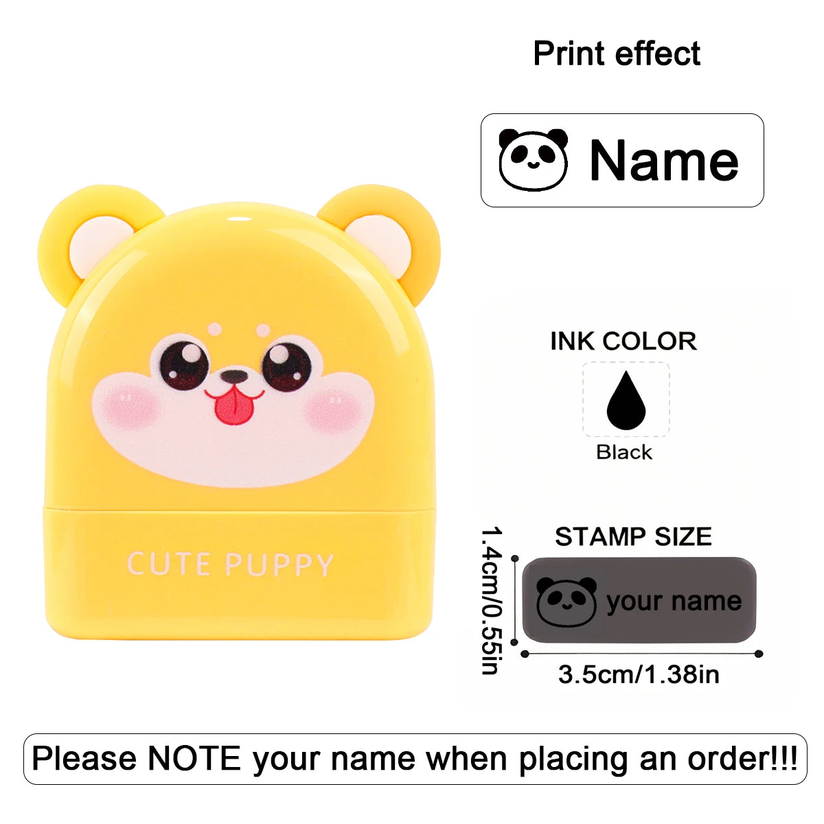 Personalized Animal Name Stamp | Custom Waterproof Clothing Label for Kids detail view