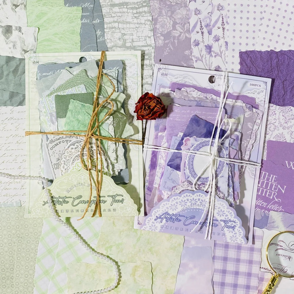 Journamm 100-Sheet Scrapbook Paper Pack | DIY Card Making and Decorative Collage Supp alternate view