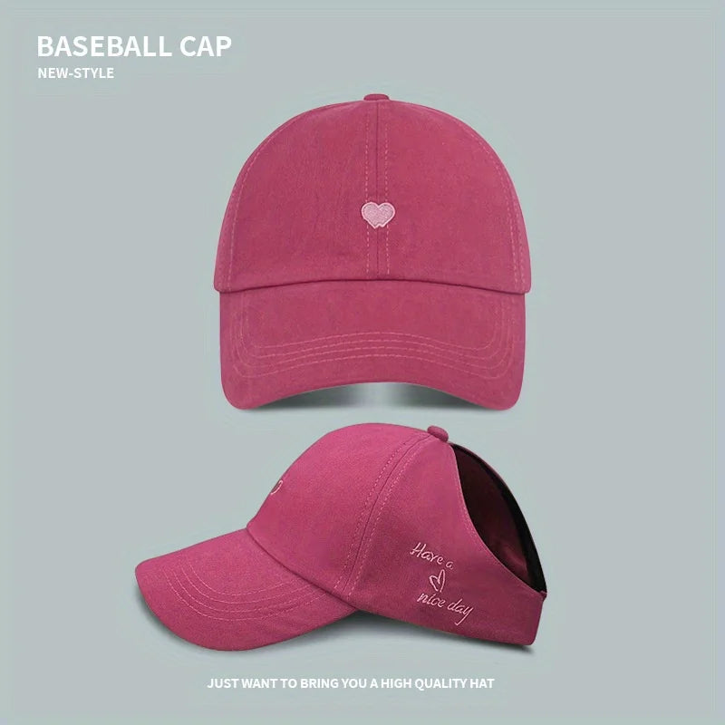 Summer Ponytail Baseball Cap | Breathable Outdoor Sun Hat for Women additional angle