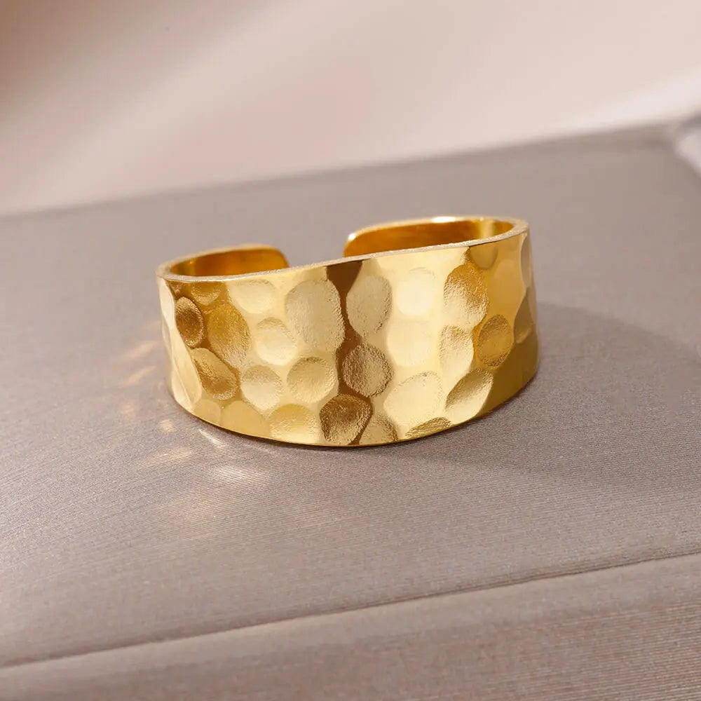 316L Stainless Steel Rings for Women Gold Color Never Fade Luxury Classic rings wedding detail view