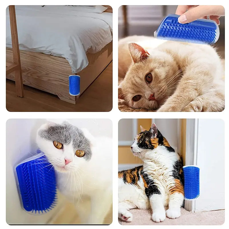 Massage Pet Cat Brush Corner Scrape Hair Removal Beauty Clean Corner Brush Removable Scr detail view