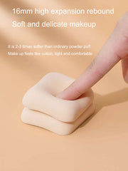 Super Soft Cloud Puff with Box Round Square Makeup Sponge Puff Dry Wet Dual Use Liquid close-up view