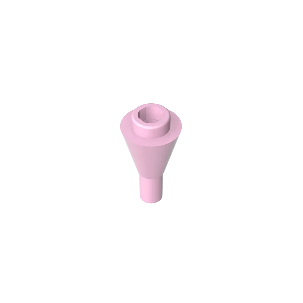 Gobricks GDS-1138 Cone 1 x 1 Inverted with Bar | Building Block for DIY Creations close-up view