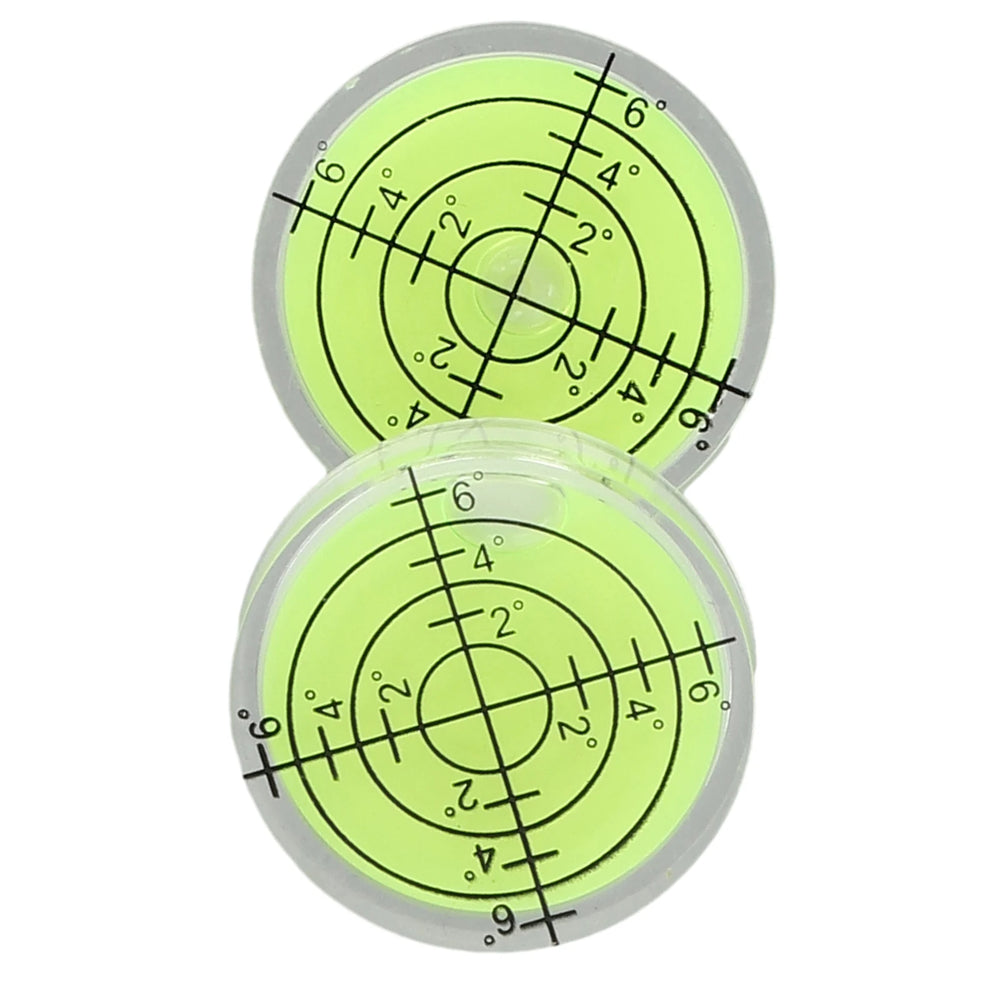 2pcs 32x7mm Mini Bubble Level | Horizontal Circular Level with Degree Scale for Precis close-up view