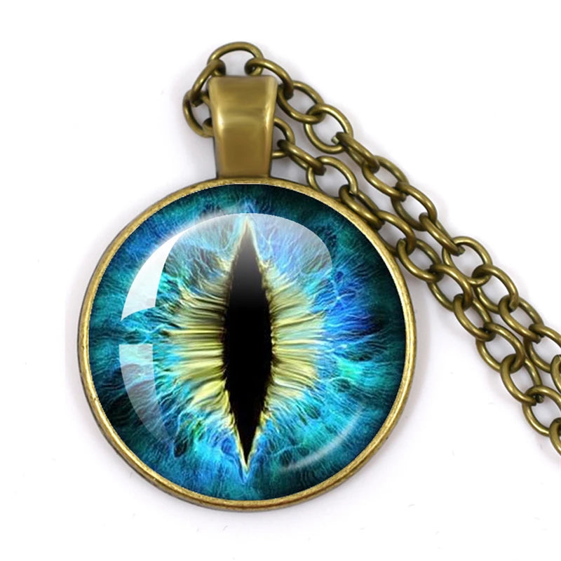Fashion Evil Eye Pendant Necklace | Trendy Glass Cabochon Jewelry Gift alternate view