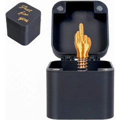 Funny Middle Finger in Box - Desk Decor Gag Gift for Halloween, Christmas & Birthday, Novelty Office