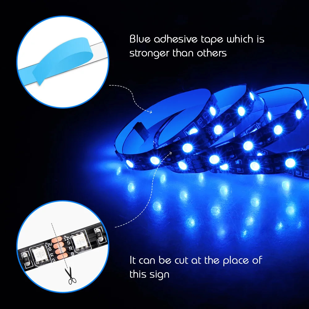 RGB Gaming LED Strip Splitter Kit | 12V Aura Sync for PC Case close-up view