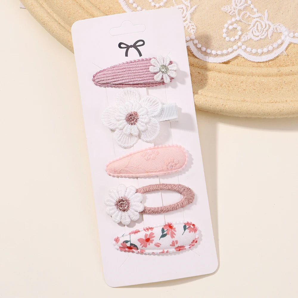 5Pcs BB Clips Set Toddler Baby Girls Hair Clips Children Barrettes Ins Sweet Daisy additional angle