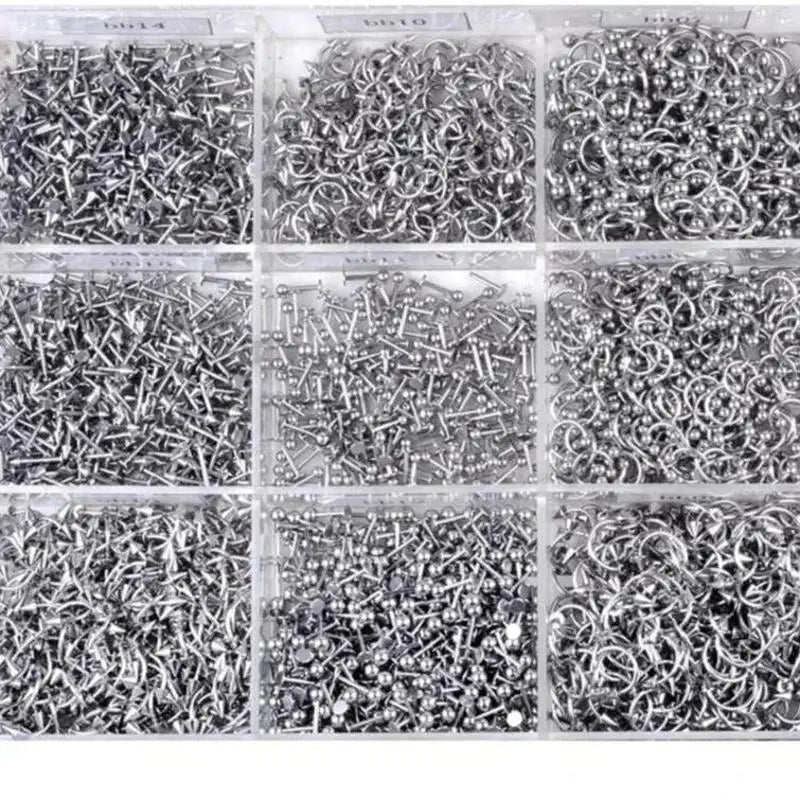 90/45 Pcs Mixed Styles Stainless Steel Eyebrow Navel Belly Lip Tongue Nose Piercing B lifestyle view