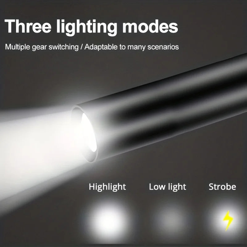 Mini LED Flashlight Q5 Zoom | 400LM Rechargeable Waterproof Torch close-up view