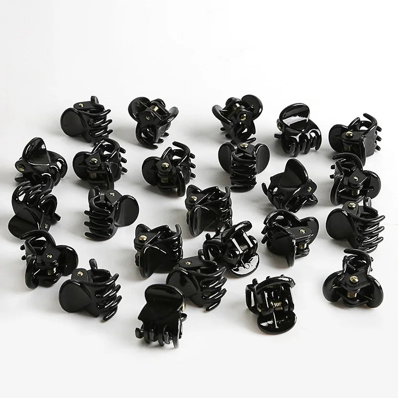 Small Hair Claw Clips for Women Girls Korean Simple Mini Black Transparent Plastic Clips Hairpin Kids Hair Styling Accessories