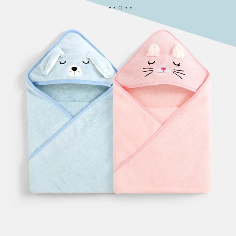 Cartoon Animal Baby Bath Towel | Soft Hooded Toddler Bathrobe for Boys Girls lifestyle view