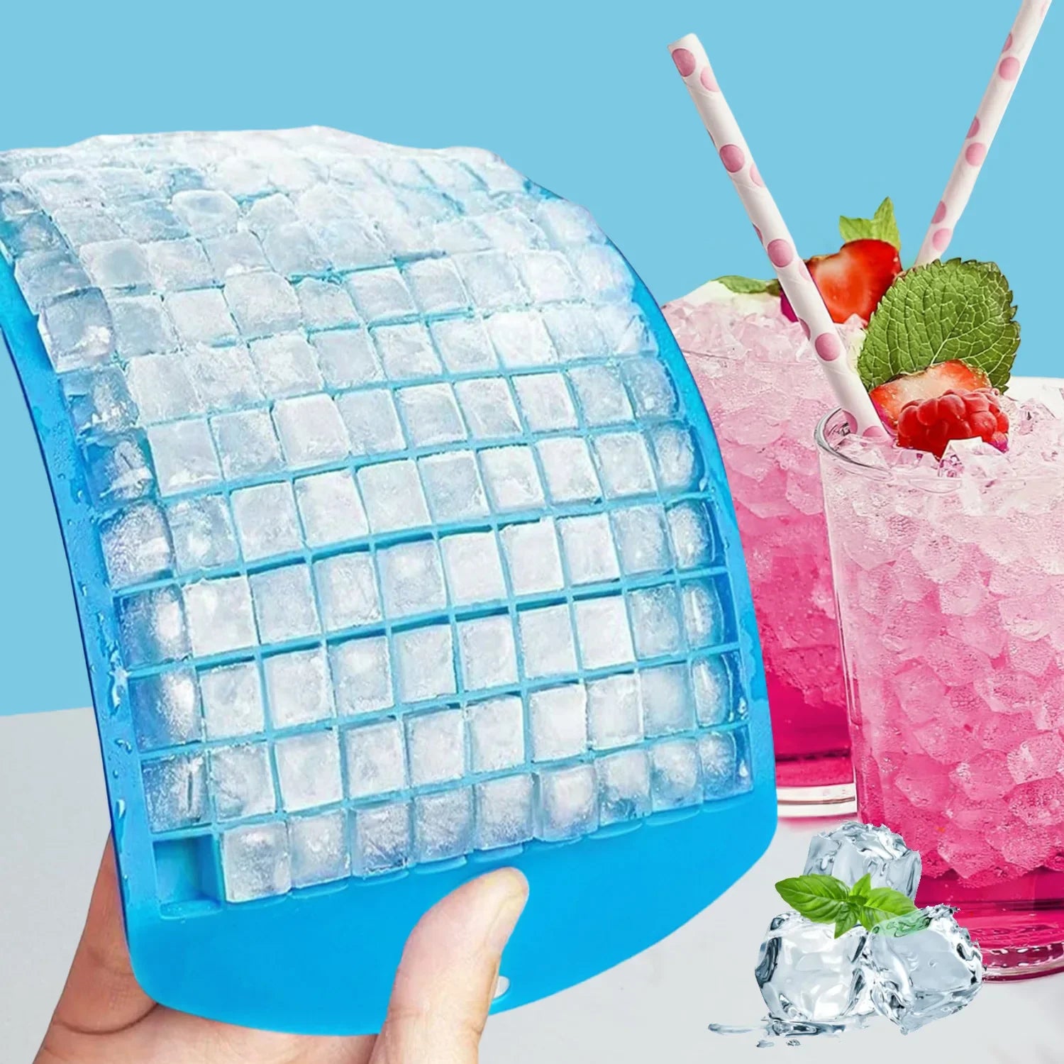Mini Ice Box Food Grade Material Small Cube Maker 160 Small Grid Crushed Ice Pure Silicone Ice Tray