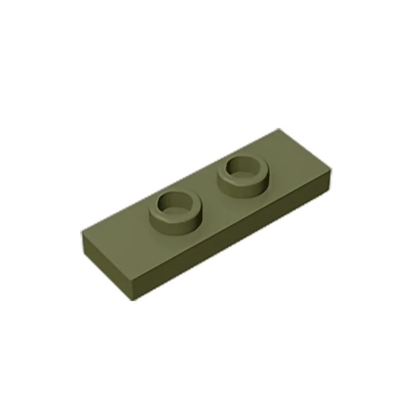 Gobricks GDS-1504 Plate, Modified 1 x 3 with 2 Studs (Double Jumper) | Compatible Buil close-up view
