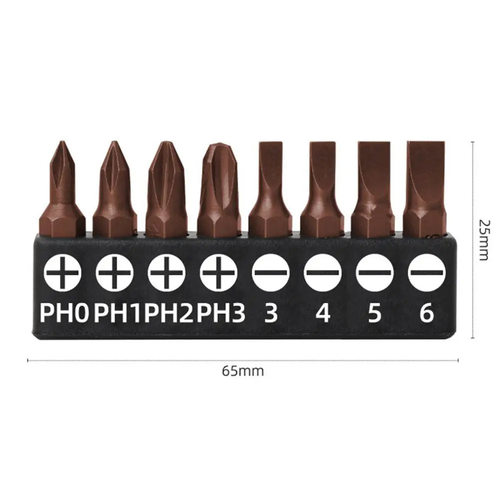 Screwdriver Bits Set 25mm 50mm | S2 Alloy Steel Magnetic Screwdriver Bits for Phillips close-up view