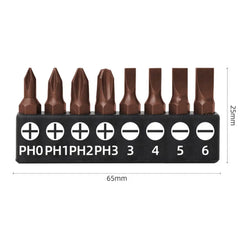 Screwdriver Bits Set 25mm 50mm | S2 Alloy Steel Magnetic Screwdriver Bits for Phillips close-up view