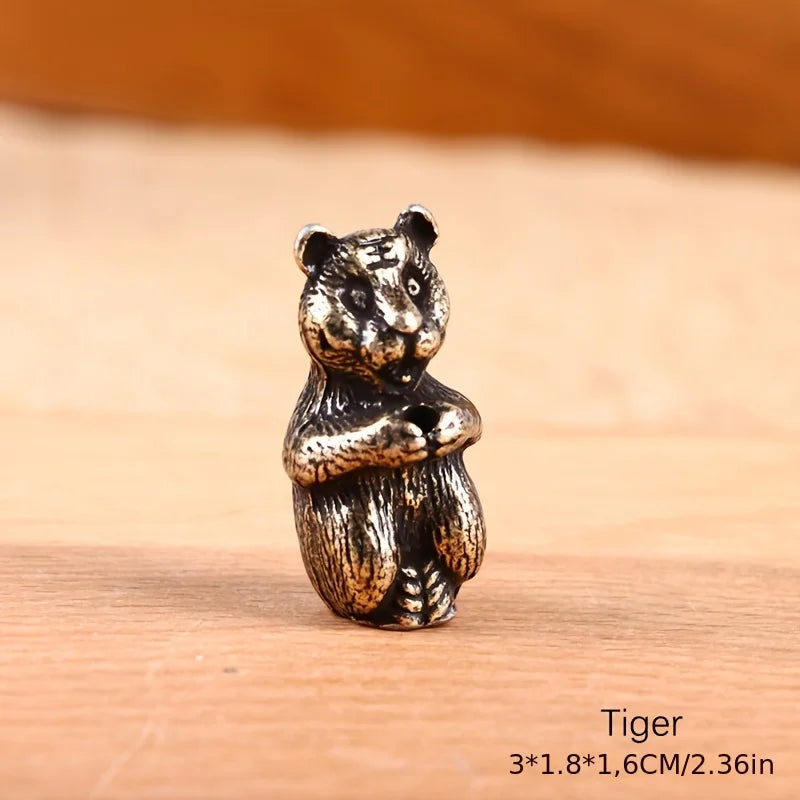 Mini Metal Incense Stick Holder | Chinese Zodiac Animal Incense Burner close-up view