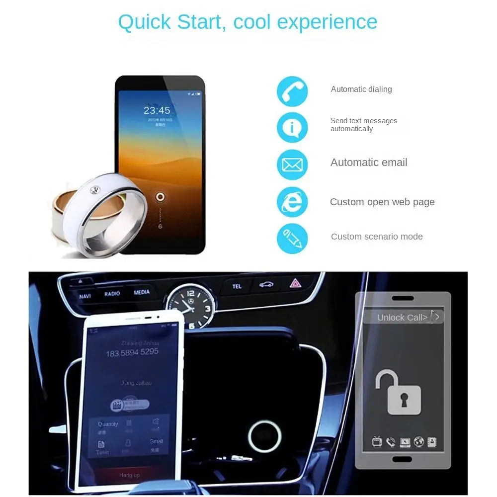 Stainless Steel NFC Smart Ring Magic Wear Multifunctional NFC Finger Ring Wearable Co alternate view