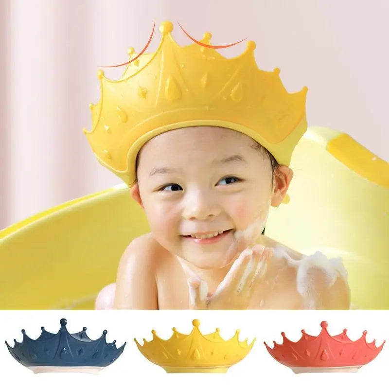 1Pc Crown Adjustable Baby Shower Cap Bath Wash Hair Shield Hat Protect Children Waterproof Prevent Water Into Ear for Kids
