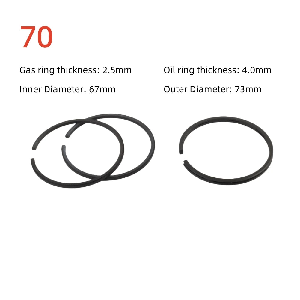 3pcs Piston Rings Set for Air Compressor | Pneumatic Cylinder Replacement Kit lifestyle view