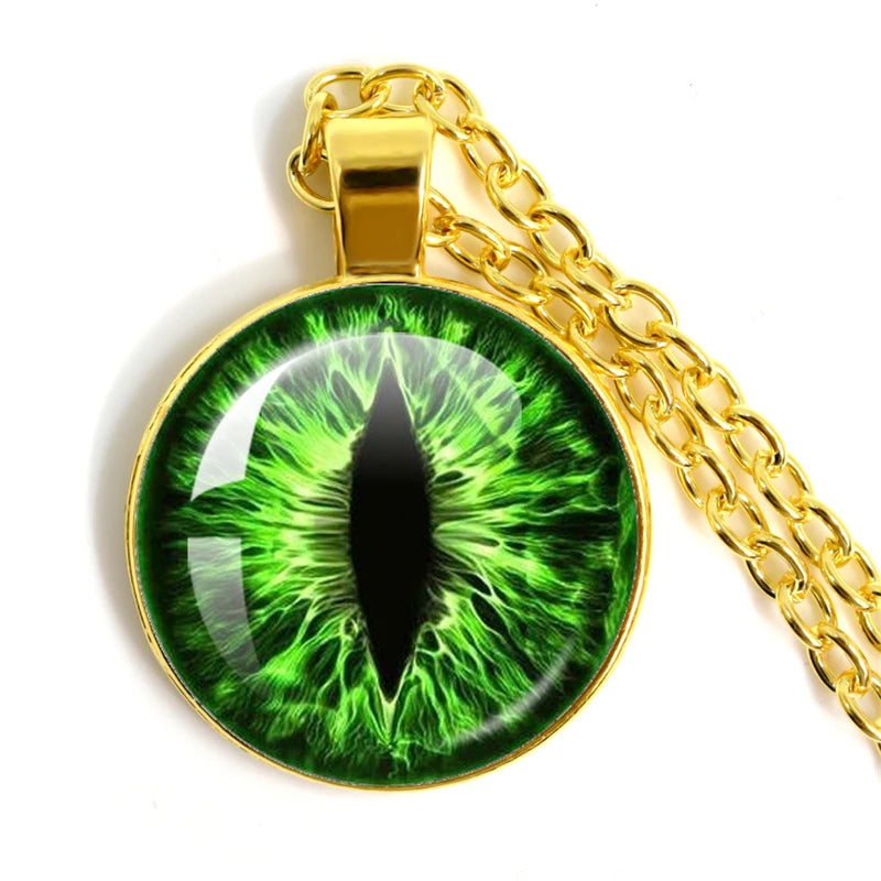 Fashion Evil Eye Pendant Necklace | Trendy Glass Cabochon Jewelry Gift alternate view