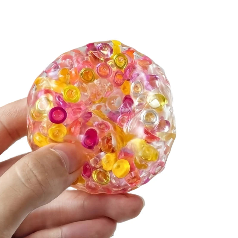 Squishy Balls Ice Beads Squeeze Toy | Super Soft Mochi Fidget Stress Relief Gift close-up view
