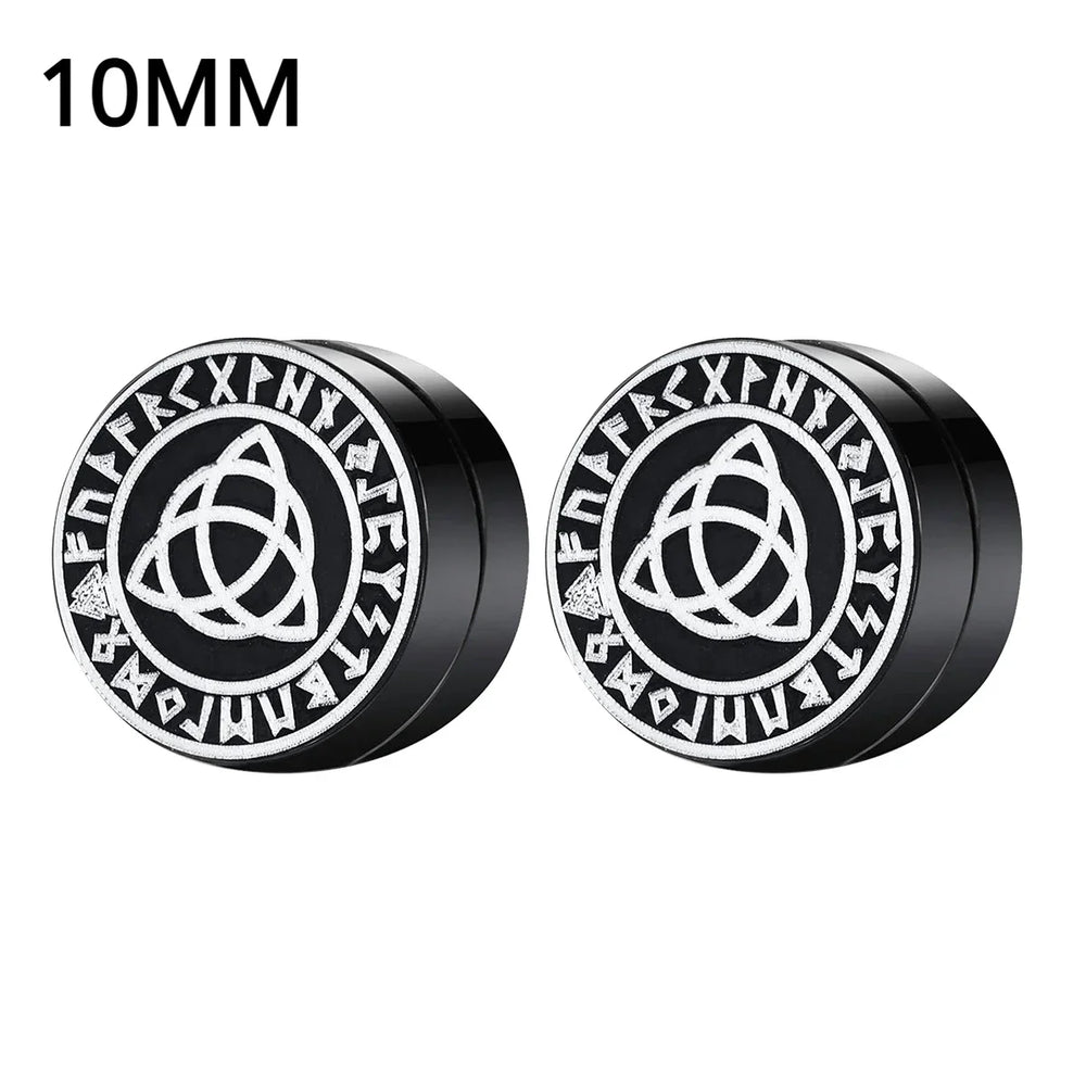 1Pairs Crystal Strong Magnetic Ear Stud Clip Earrings for Men and Women Punk Round Zi alternate view